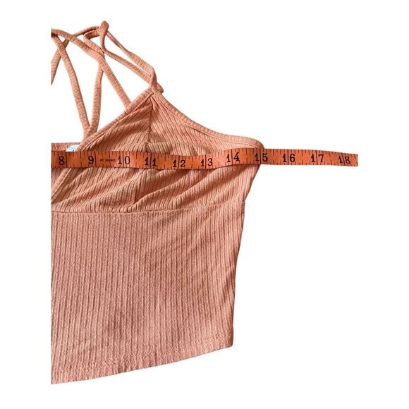 Destined Ribbed Cropped Cami Tank Top Crossback Crop Camisole Sleepwear - Picture 6 of 8